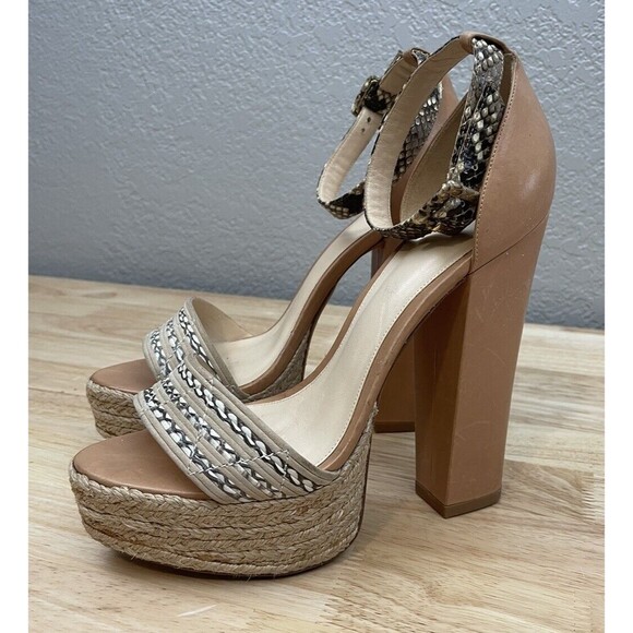 $795 Alexandre Birman Women's Alice Espadrille Platform Heels Shoes Sz 37.5/US 7 - Picture 1 of 12